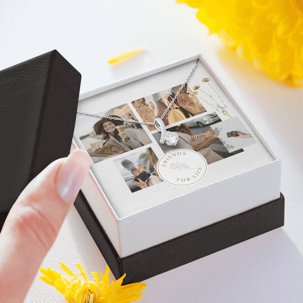 Personalized Necklace Gift To My Best Friend On Her Birthday Wedding Engagement Graduation Pendent Gift With The Message Card