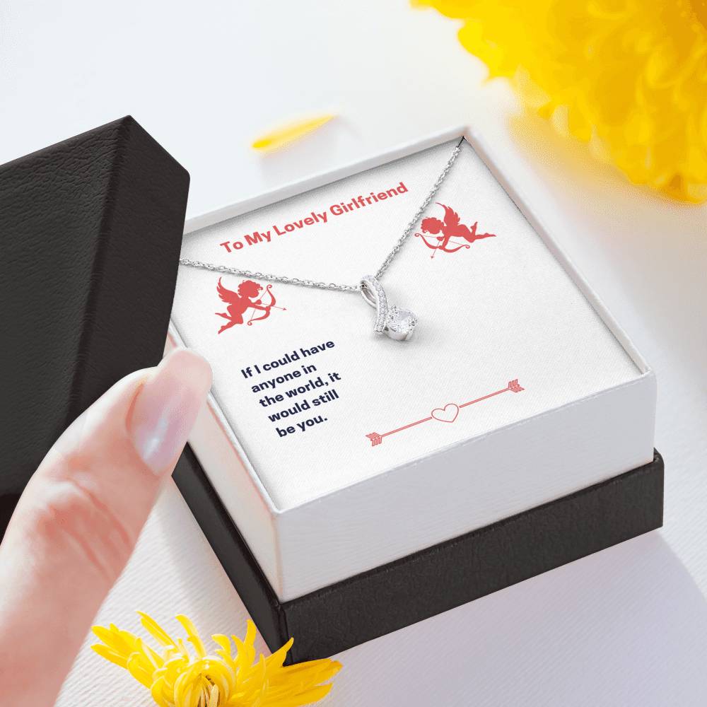 Personalized To My Girlfriend Necklace  for Her Birthday Valentines Anniversary Gift for Girlfriend Hearts Necklace for Women with Message  Card