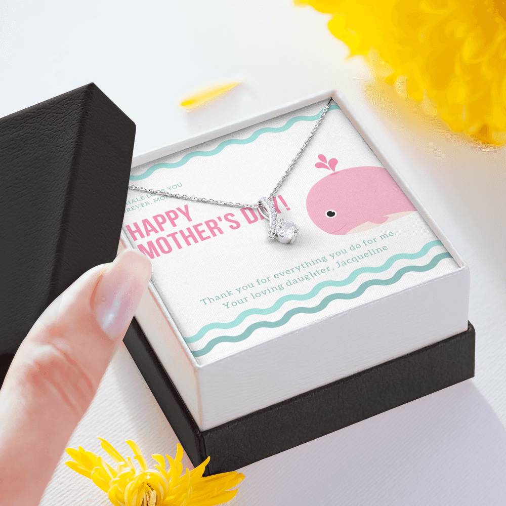 Mother's Day Necklace Gift For Women To My Mother On Mother's Day Birthday Pendent Gift With the Message Card For Grandma Step Mother