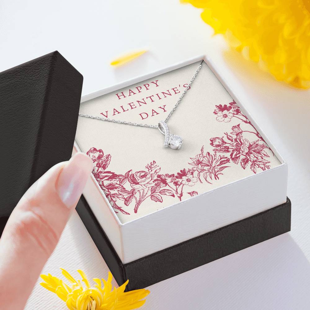 Valentine's Day Gift To My Future Wife Petite Ribbon Pendent Birthday Anniversary Necklace Gift