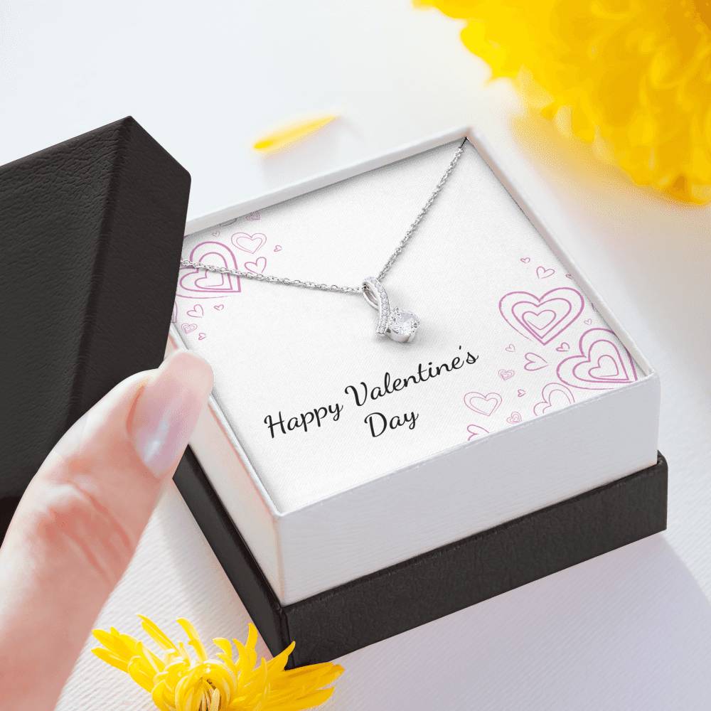 Personalized Wife Girlfriend Necklace  for Her Valentines Birthday Anniversary Gift Alluring  Beauty Necklace for Women with Message  Card