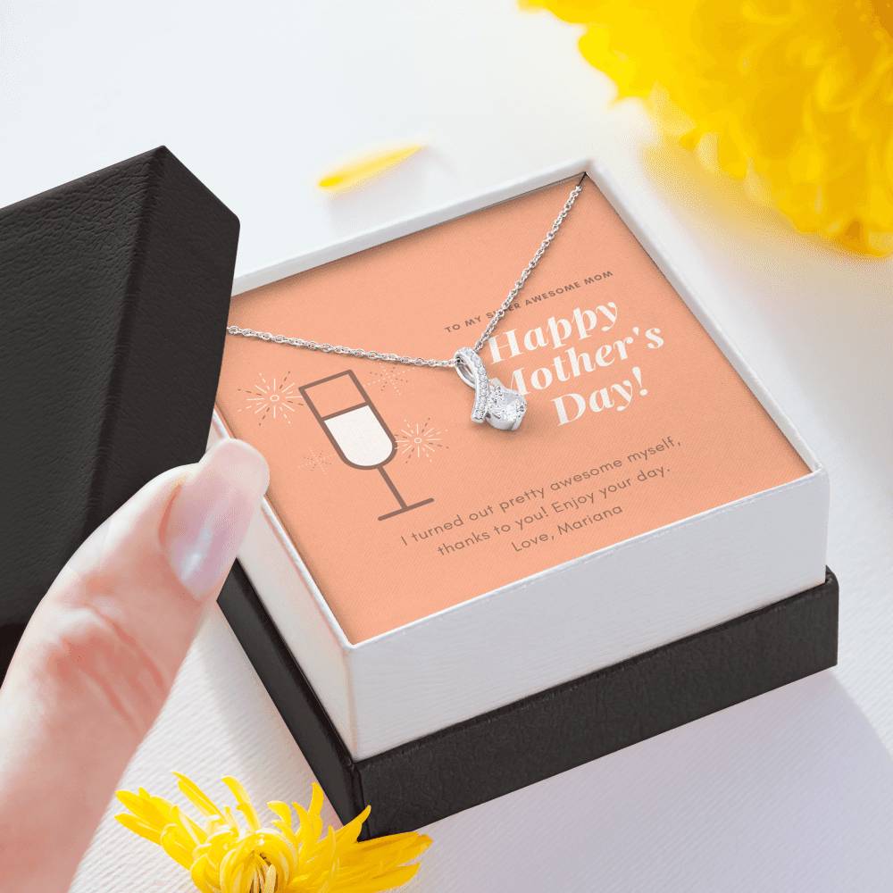 Mother's Day Necklace Gift For Mother Grandma Mother In Law Thank You Gift On Birthday Inspirational Pendent Gift With The Message Card