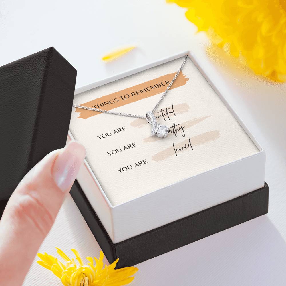 Personalized Wife Girlfriend Necklace for Her Valentines Birthday  Gift Alluring Beauty Necklace for Women with Message  Card