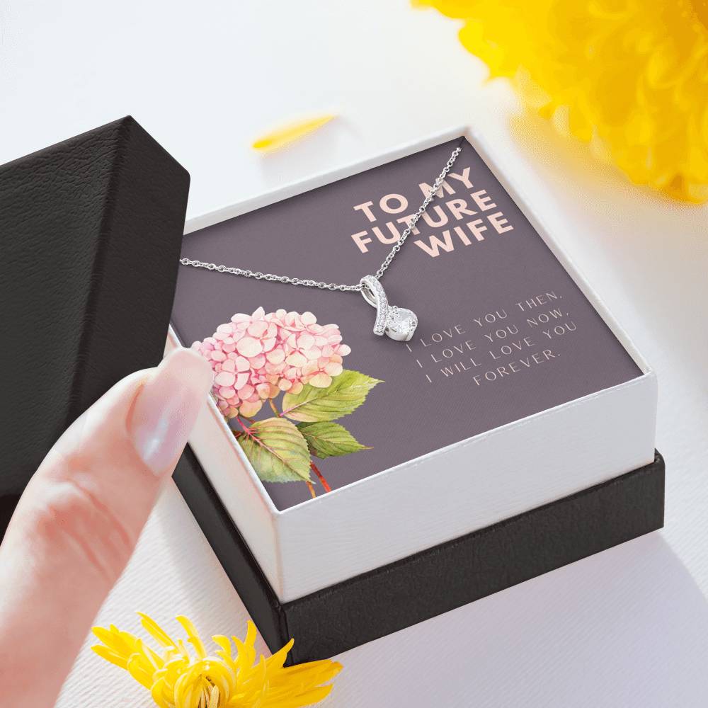 Personalized Necklace To My Future Wife On Engagement Birthday Valentine's Day Graduation Gift Pendent With The Message Card