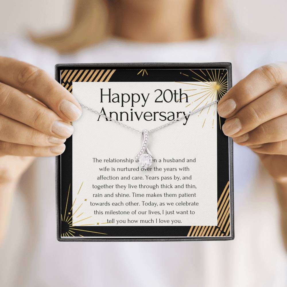 20th Wedding Anniversary Gift With Special Message Card, Gift for Wife, Gift for Spouse