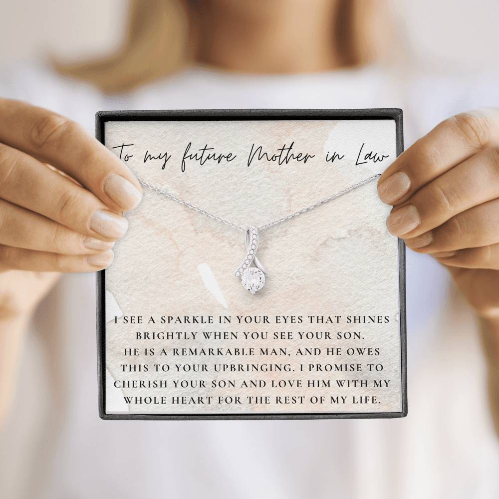 Mother of the Groom Gift, From Bride, Mother in Law Necklace, Gift Necklace To Mother of the Groom On Our Wedding Day, Future Mother in Law