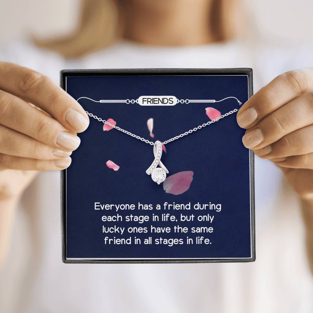 Personalized BFF Bestfriend Necklace  for Her Valentines Birthday Anniversary Gift Alluring  Beauty Necklace for Women with Message  Card