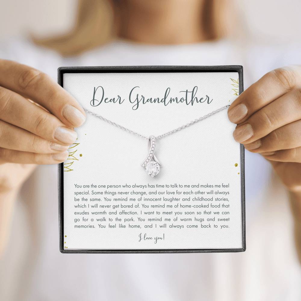 Personalized Gift Grandmother Necklace for Grandma Valentines Birthday  Gift Alluring Beauty Necklaces for Women with Message  Card