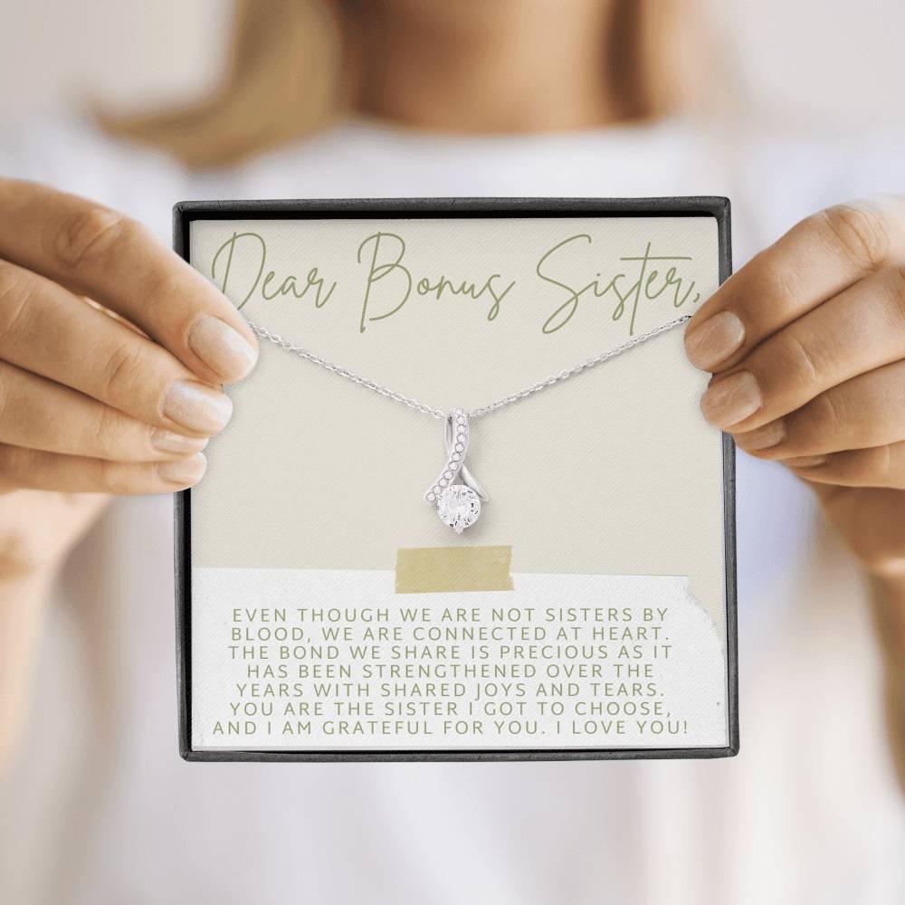 Bonus Sister Gift, Gift for Sister, Necklace for Step Sister, Birthday Gift for Bonus Sister