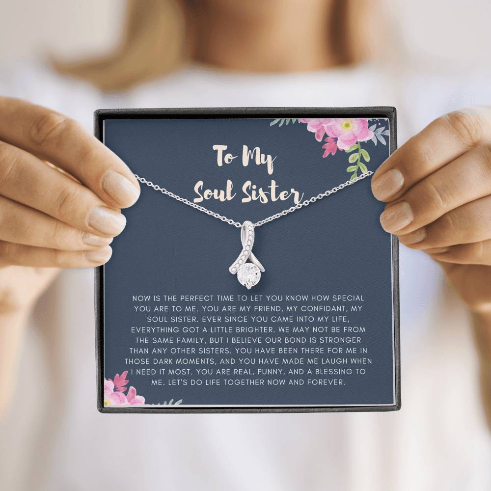 Personalized Necklace To My Soul Sister Best Friend Cousin With The Message Card From Friend Sister Brother On Birthday Graduation
