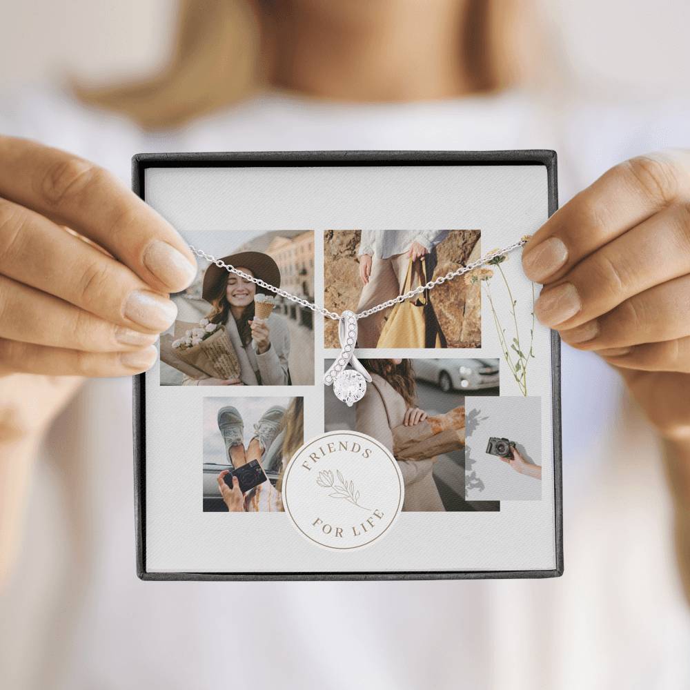 Personalized Necklace Gift To My Best Friend On Her Birthday Wedding Engagement Graduation Pendent Gift With The Message Card