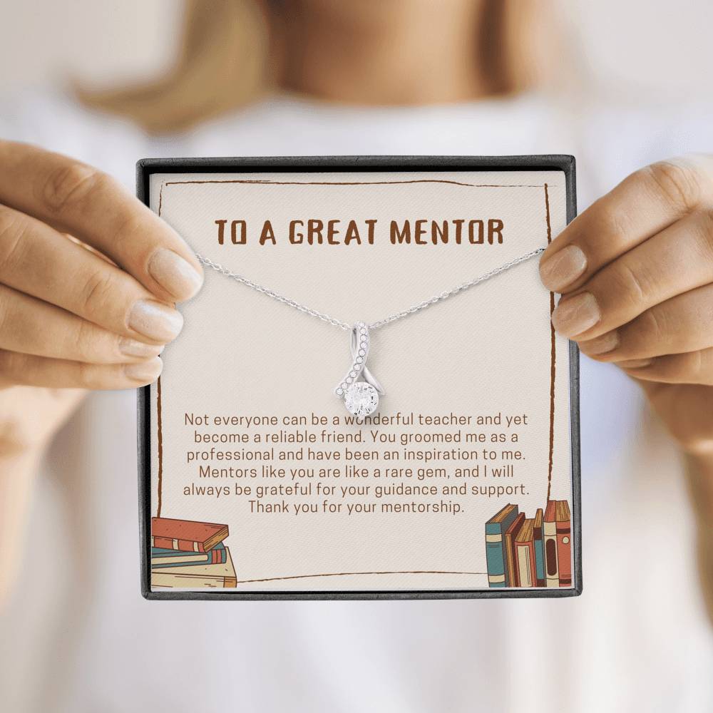 Mentor Gift Necklace, Mentor Gift for Women, Gift For Boss, Teacher, Professor, Tutor, Thank You Gifts For Women, Mentor Thank You