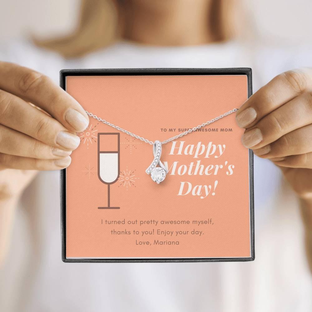 Mother's Day Necklace Gift For Mother Grandma Mother In Law Thank You Gift On Birthday Inspirational Pendent Gift With The Message Card