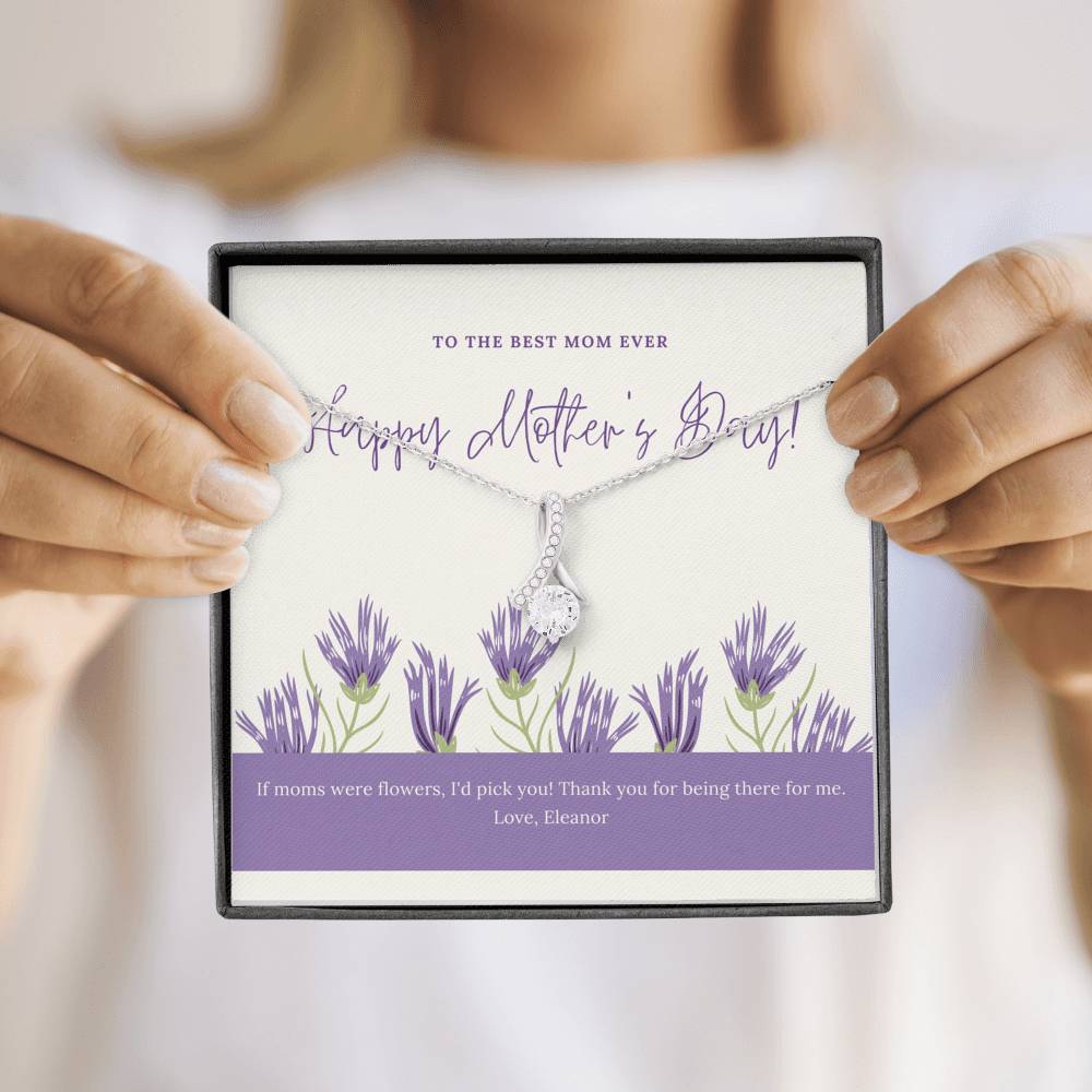 To My Mother Necklace Gift Honored Appreciation Thank You Gift For Mother In Law Step Mom Grandma On Mother's Day Pendent Gift With The Message Card