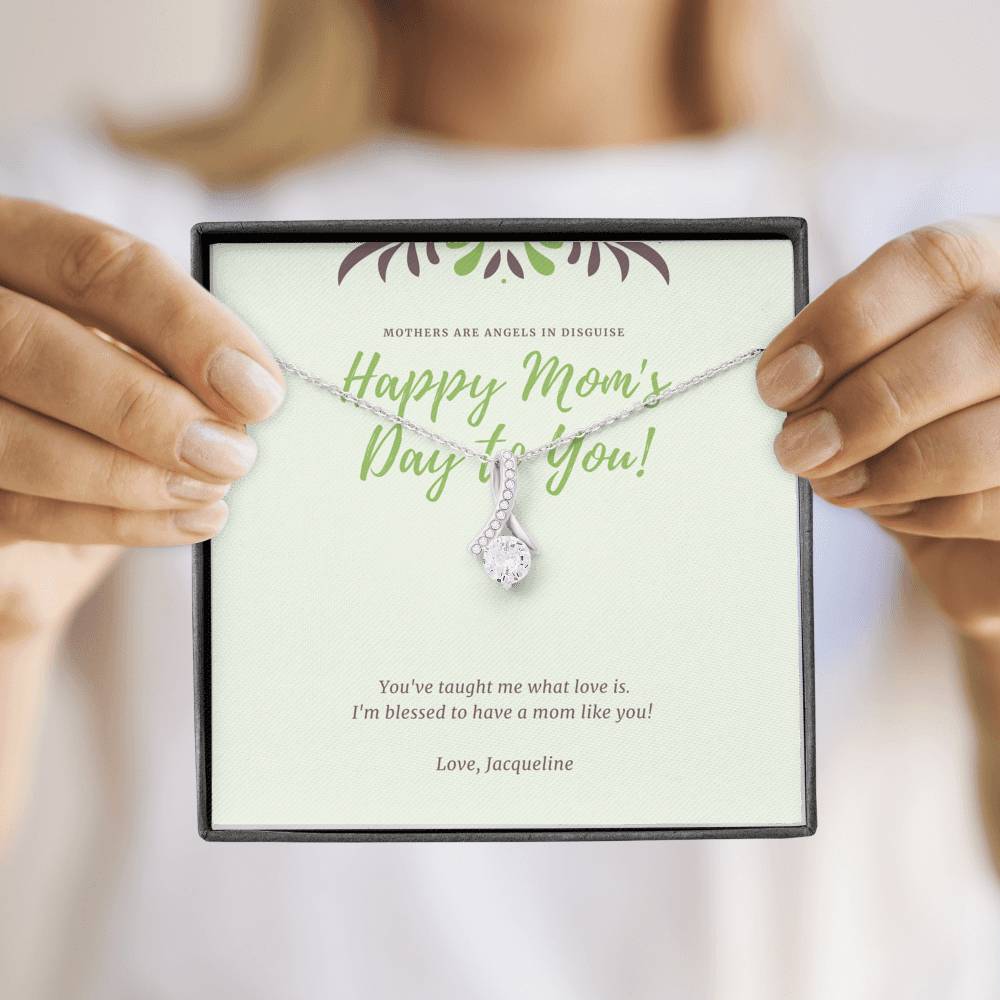 Personalized Necklace Gift For Mother Grandma Mother In Law Step Mom Pendent Thank you For Great Job Gift With The Message Card