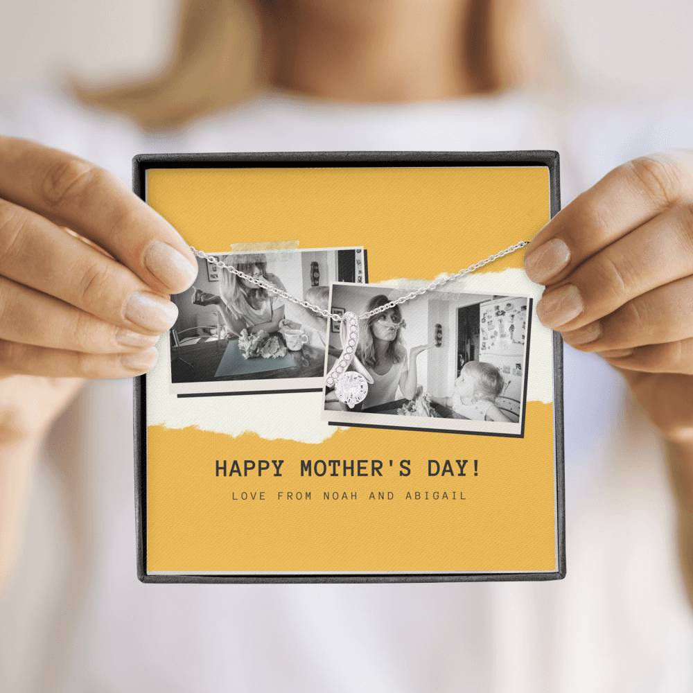 Mom Necklace Mothers Day Card, Mothers Day Gift From Son, Bonus Mom Gift Necklace, Birthday Gift for Step Mom to Say Thank you, Mother's Day Gift, Mom Necklace
