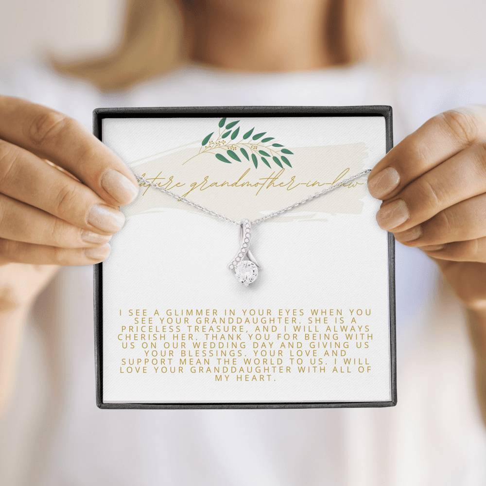 Grandmother Of The Bride Necklace Gift From Groom, Grandmother Gift From Groom, Jewelry Gift For Grandma On My Wedding