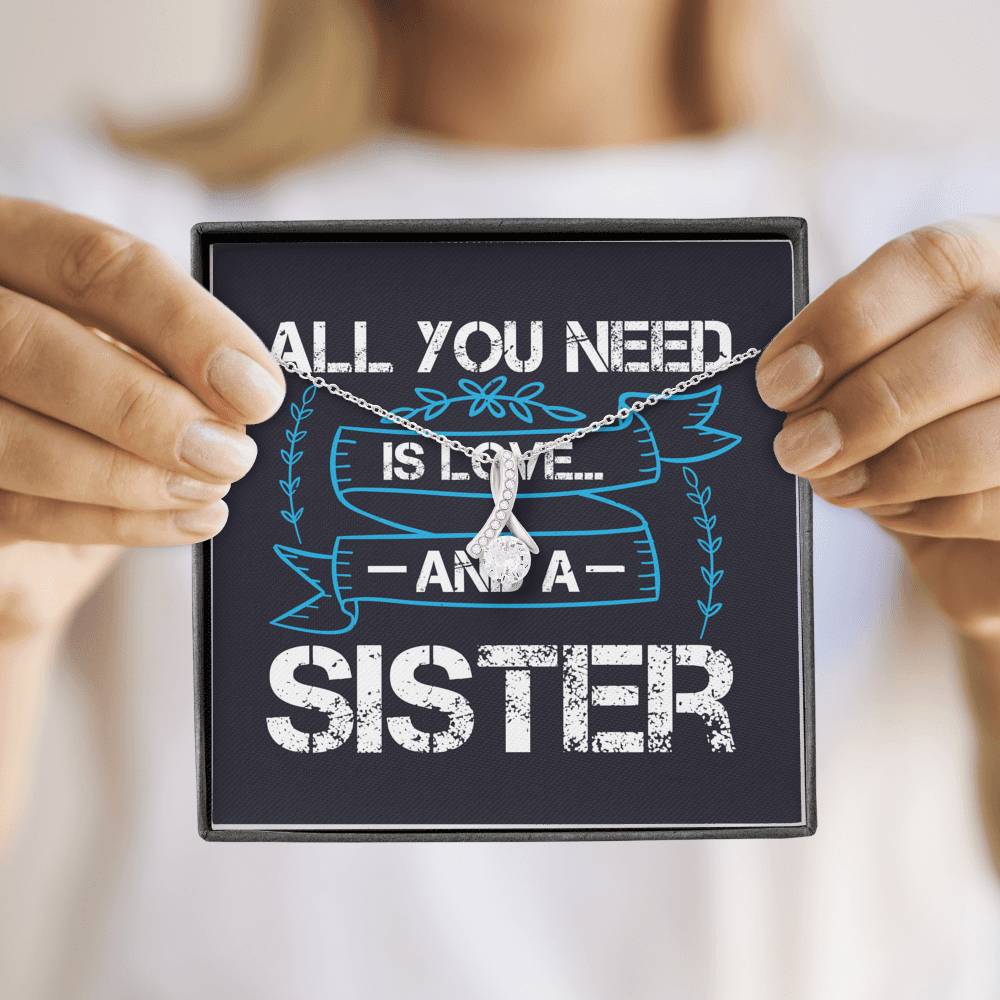 Personalized Gift Sister Necklace for Her Valentines Birthday  Gift Alluring Beauty Necklace for Women with Message  Card