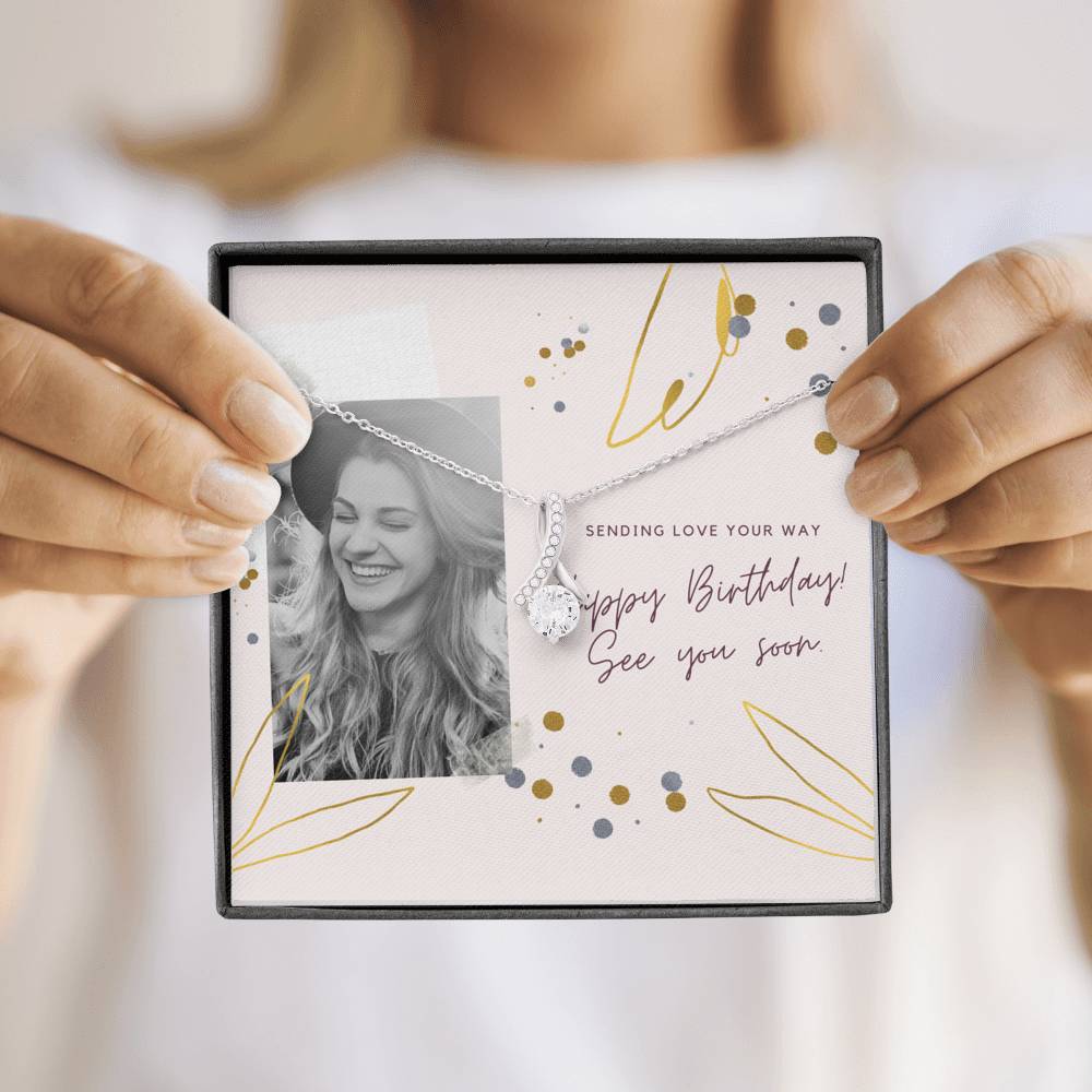 Birthday Necklace, Birthday Gift Necklace Personalized Birthday Gift for Her Happy 21 Birthday Gift Initial Necklace Gift for Woman Letter Necklace