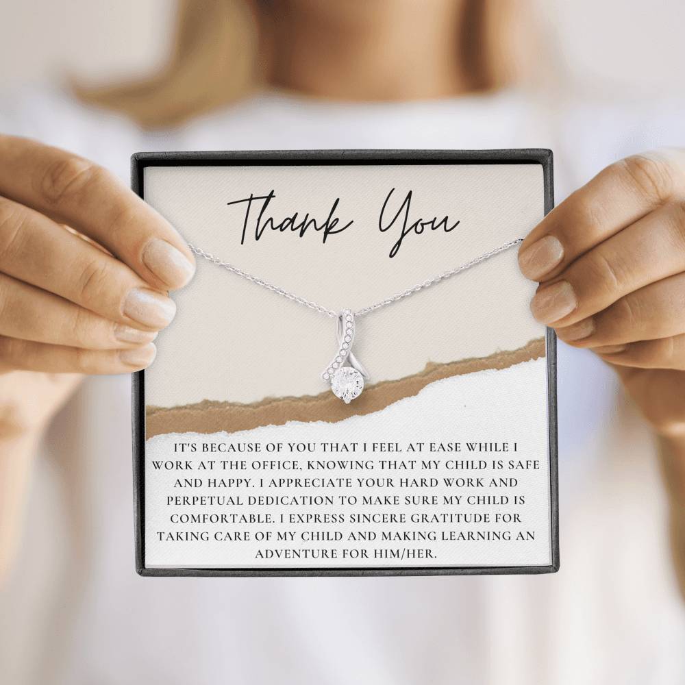 Teacher Appreciation Gift, Daycare Worker Gift Necklace, Thank You Gift for Teachers, Caregivers