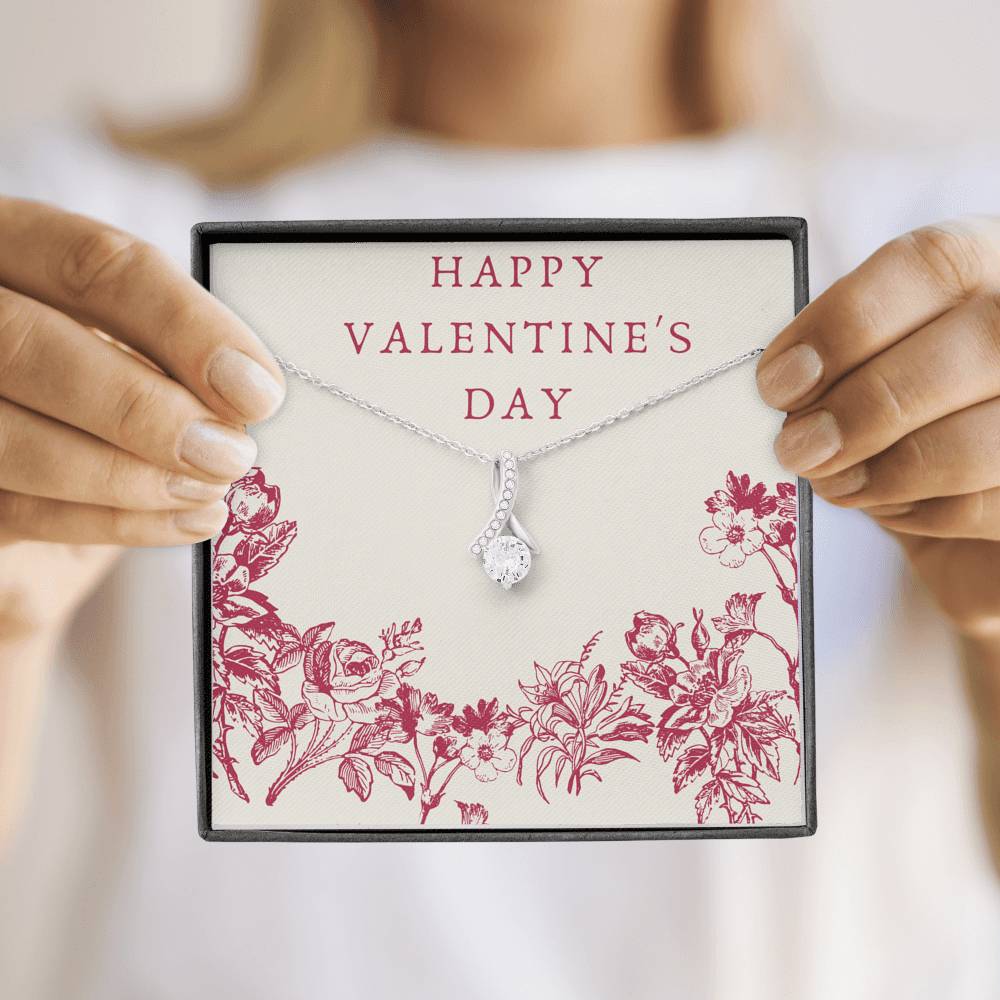 Valentine's Day Gift To My Future Wife Petite Ribbon Pendent Birthday Anniversary Necklace Gift