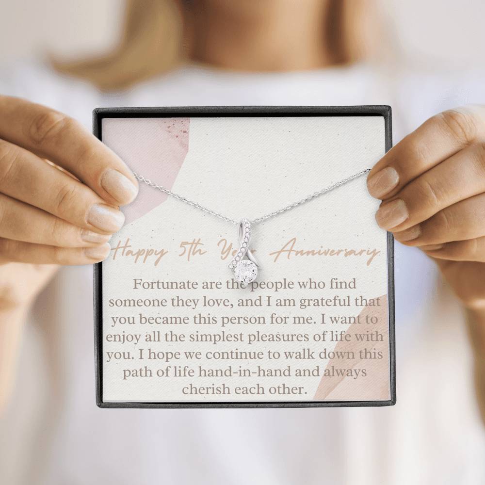 Gift for Anniversary, 5 Year Anniversary Gift, Necklace for Wife, Gift for Girl Friend