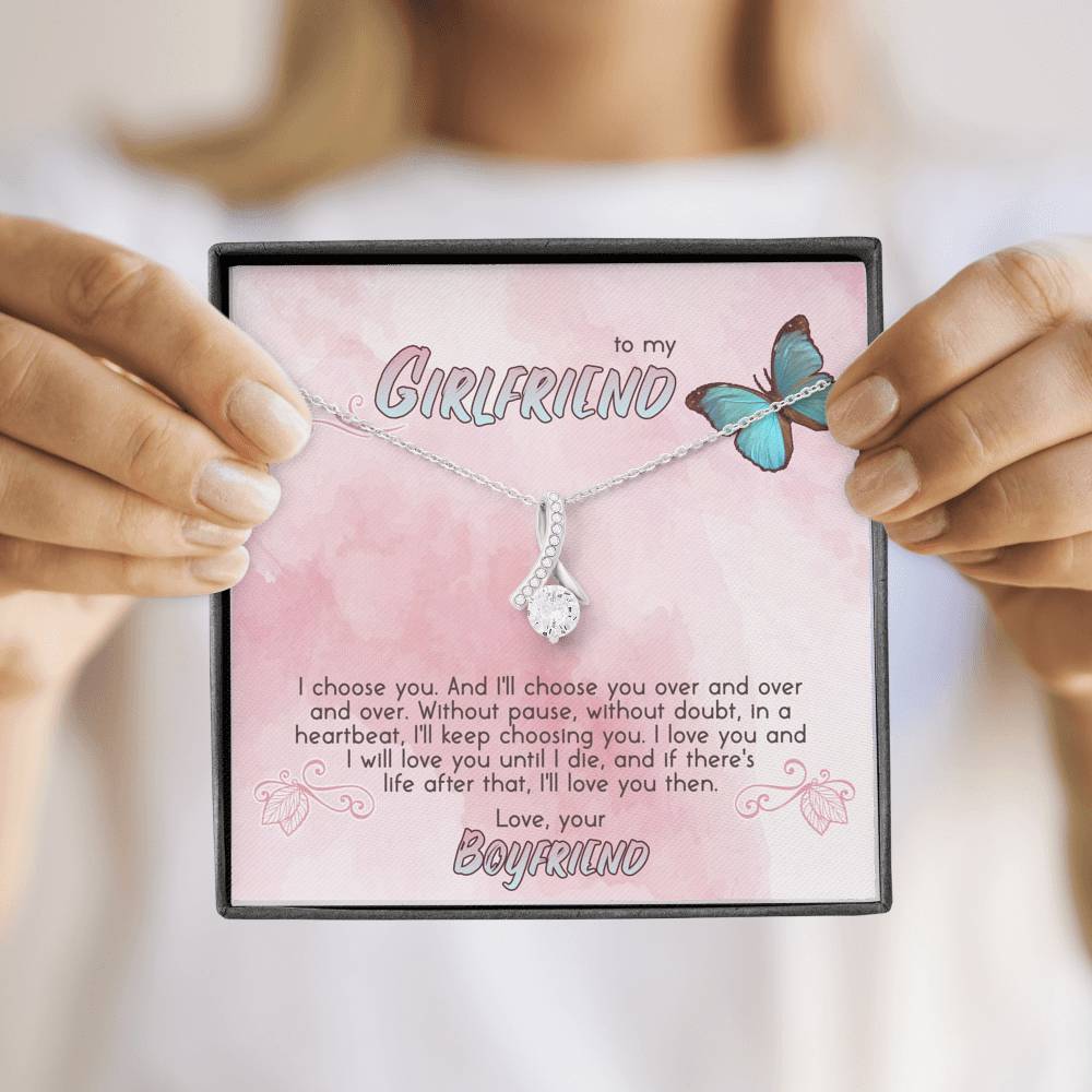 Personalized Necklace For Girlfriend Strong Love Bond Pendent From Her Boyfriend On Valentines Day Birthday Gift