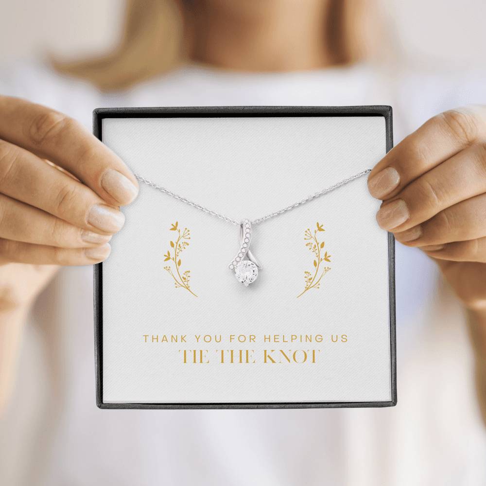 Thank You Gift Necklace To My Future Wife Petite Ribbon Pendent Thanks For Making A Difference In My life