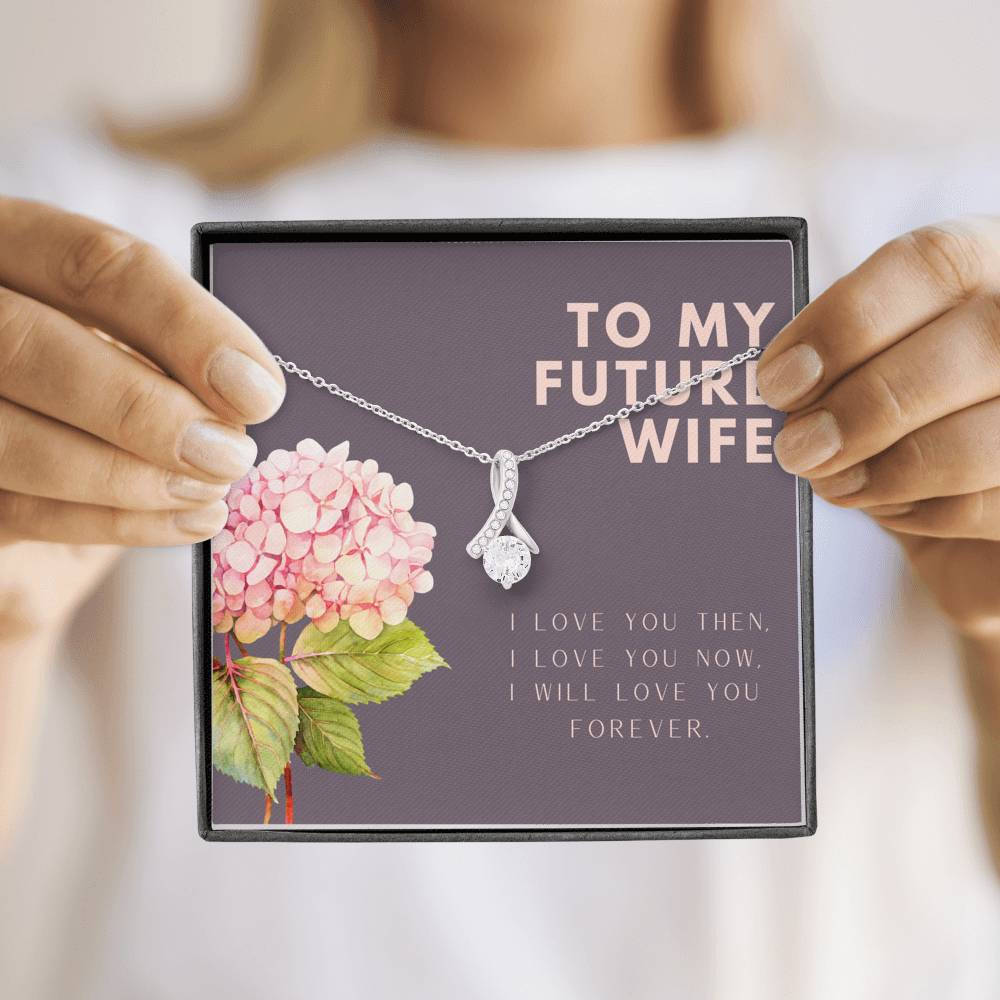 Personalized Necklace To My Future Wife On Engagement Birthday Valentine's Day Graduation Gift Pendent With The Message Card
