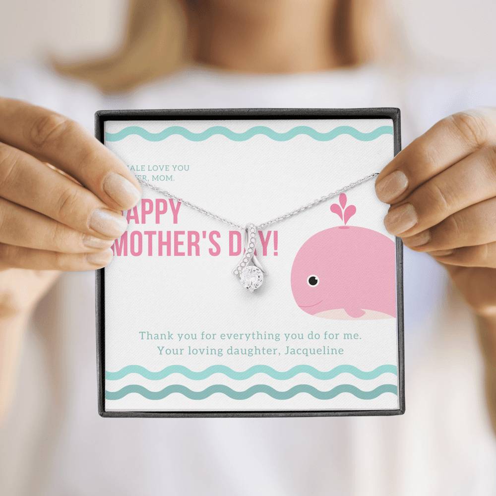 Mother's Day Necklace Gift For Women To My Mother On Mother's Day Birthday Pendent Gift With the Message Card For Grandma Step Mother