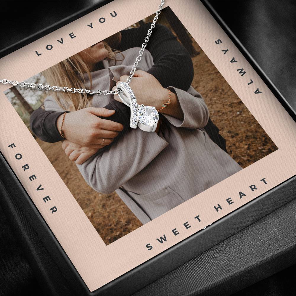 Necklace Gift For Women Personalized Pendent To My Wife Girlfriend With The Message Card On Mother's Day Birthday Wedding Anniversary Gift