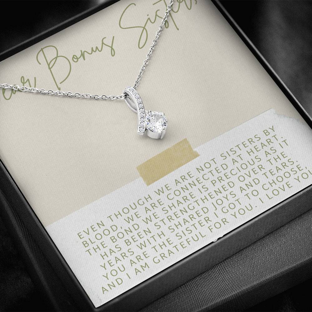 Bonus Sister Gift, Gift for Sister, Necklace for Step Sister, Birthday Gift for Bonus Sister