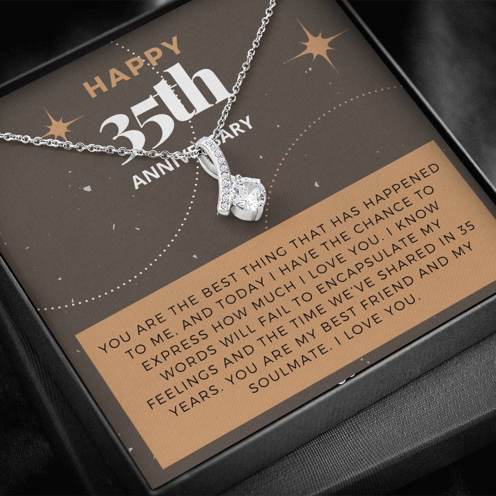35th Wedding Anniversary Gift for Wife, Special Gift for Spouse, Gift Necklace for Her