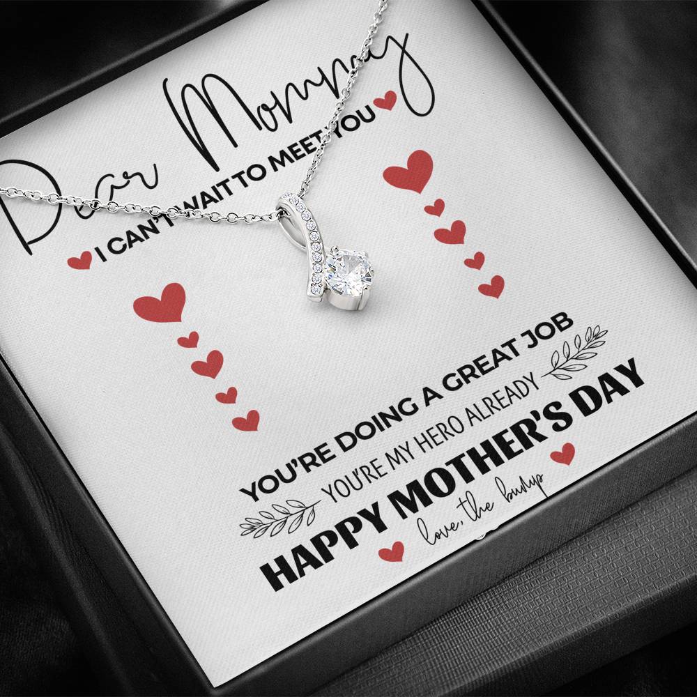 Necklace Gift To My Mom Mother In Law Pendent Gift On Birthday Mother's Day Doing A Great Job Gift With The Message Card From Daughter Son
