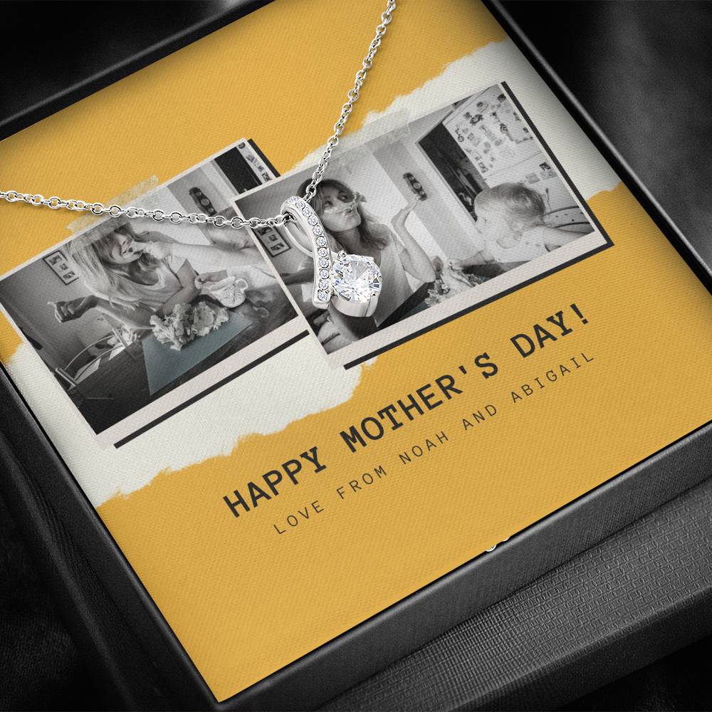 Mom Necklace Mothers Day Card, Mothers Day Gift From Son, Bonus Mom Gift Necklace, Birthday Gift for Step Mom to Say Thank you, Mother's Day Gift, Mom Necklace