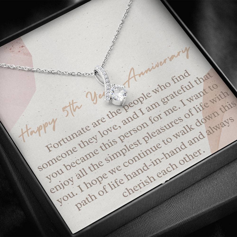 Gift for Anniversary, 5 Year Anniversary Gift, Necklace for Wife, Gift for Girl Friend