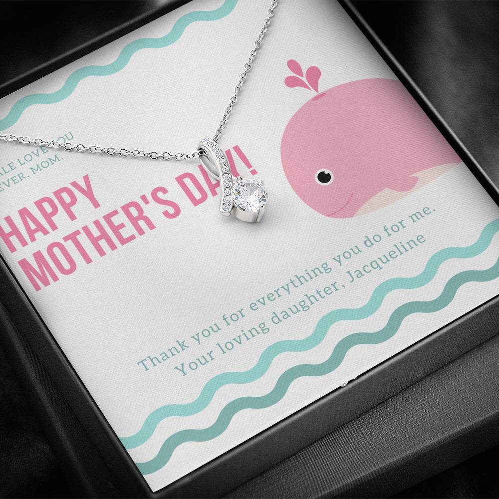 Mother's Day Necklace Gift For Women To My Mother On Mother's Day Birthday Pendent Gift With the Message Card For Grandma Step Mother
