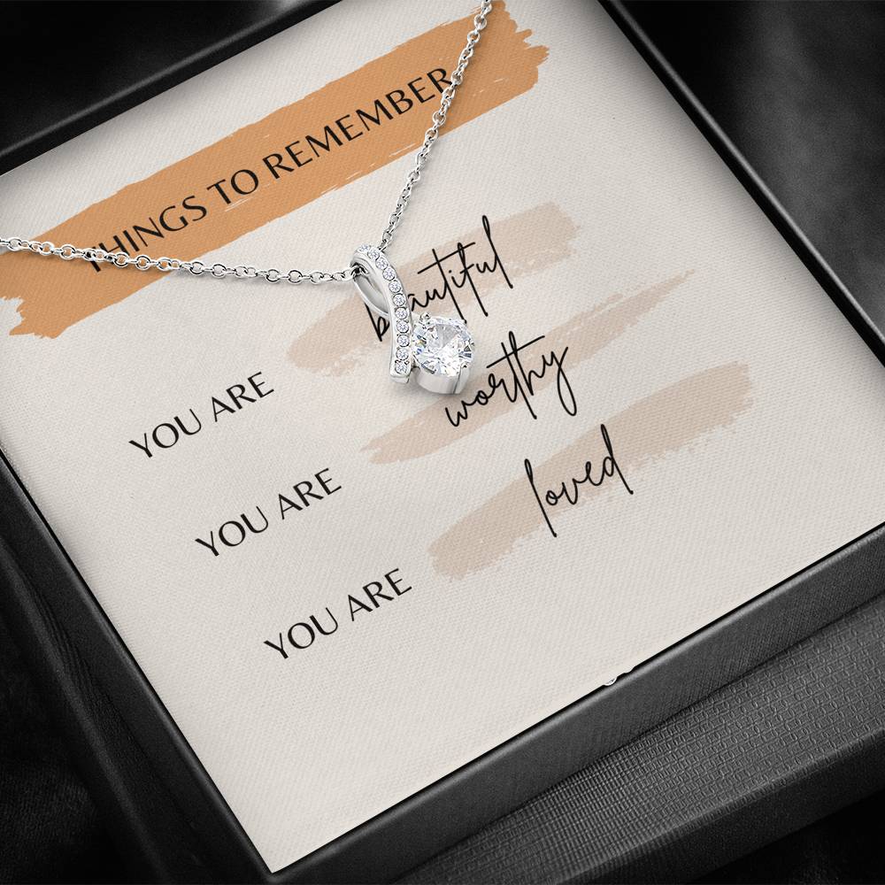 Personalized Wife Girlfriend Necklace for Her Valentines Birthday  Gift Alluring Beauty Necklace for Women with Message  Card