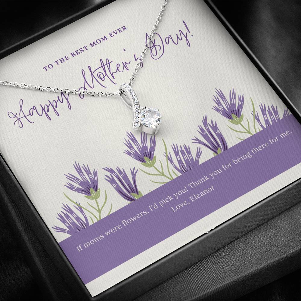 To My Mother Necklace Gift Honored Appreciation Thank You Gift For Mother In Law Step Mom Grandma On Mother's Day Pendent Gift With The Message Card