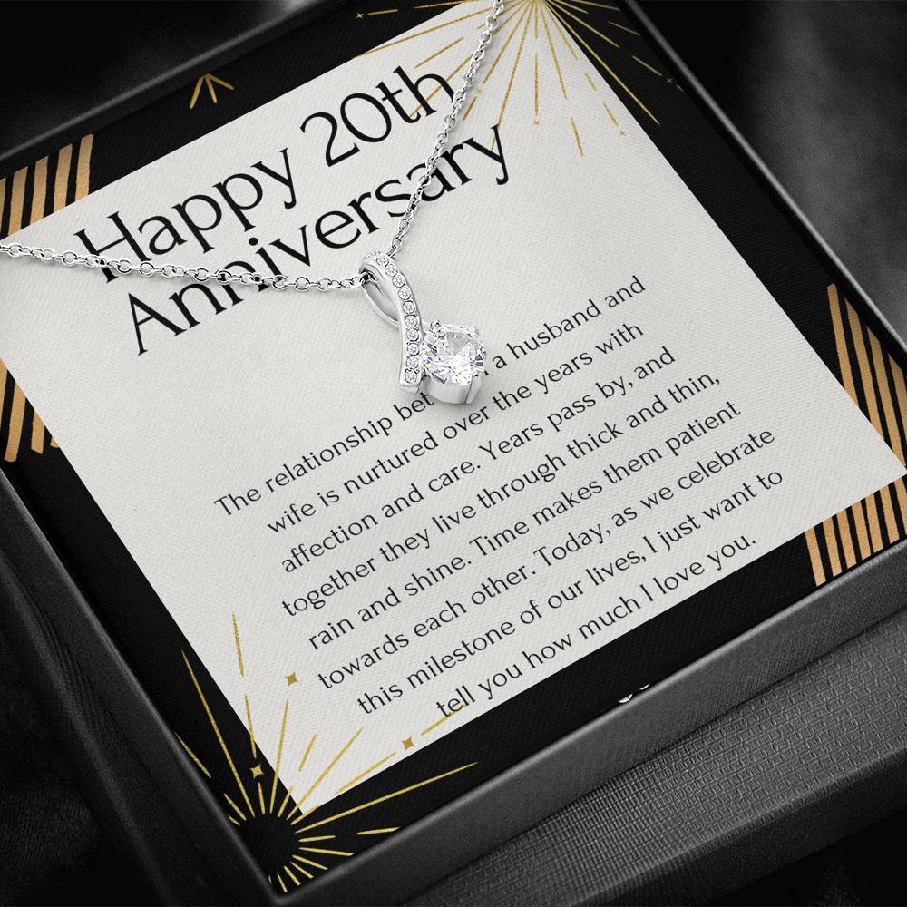 20th Wedding Anniversary Gift With Special Message Card, Gift for Wife, Gift for Spouse
