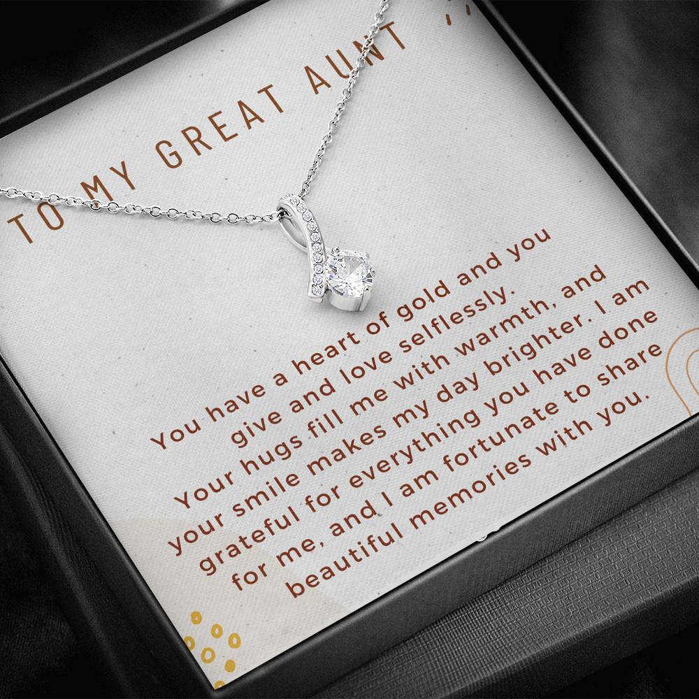 Great Aunt Gift, Gift Necklace for Great Aunt, Card for Great Aunt