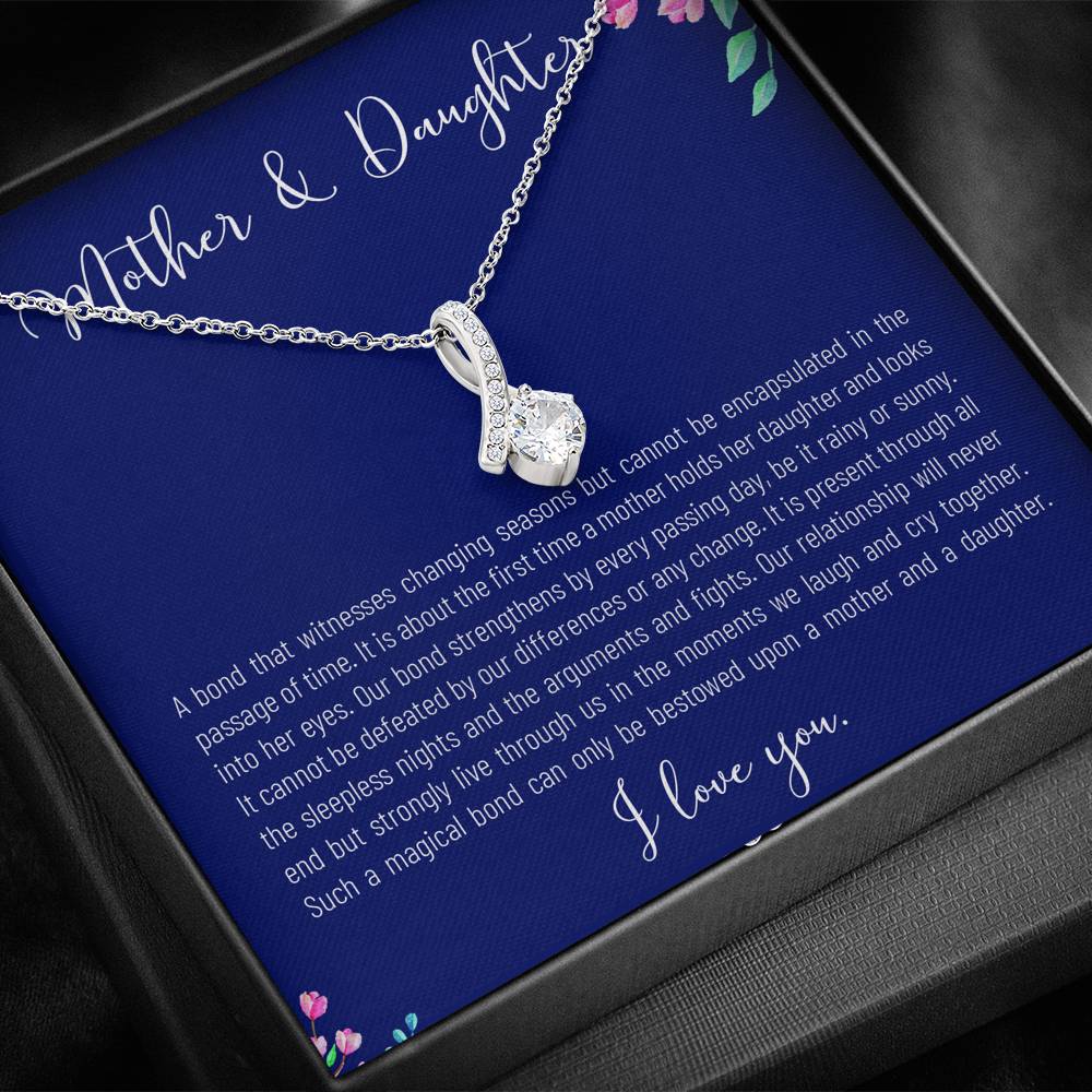 Mother Daughter Necklace For Women Forever Strong Bond Pendent Gift On Birthday Mother's Day Daughter's Day Gift With The Message Card