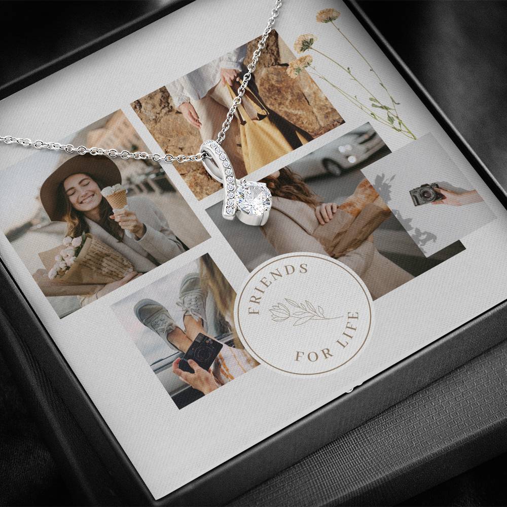 Personalized Necklace Gift To My Best Friend On Her Birthday Wedding Engagement Graduation Pendent Gift With The Message Card