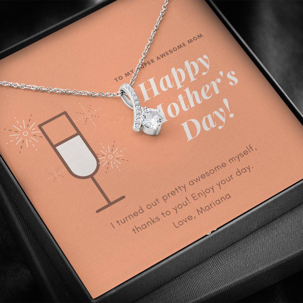 Mother's Day Necklace Gift For Mother Grandma Mother In Law Thank You Gift On Birthday Inspirational Pendent Gift With The Message Card