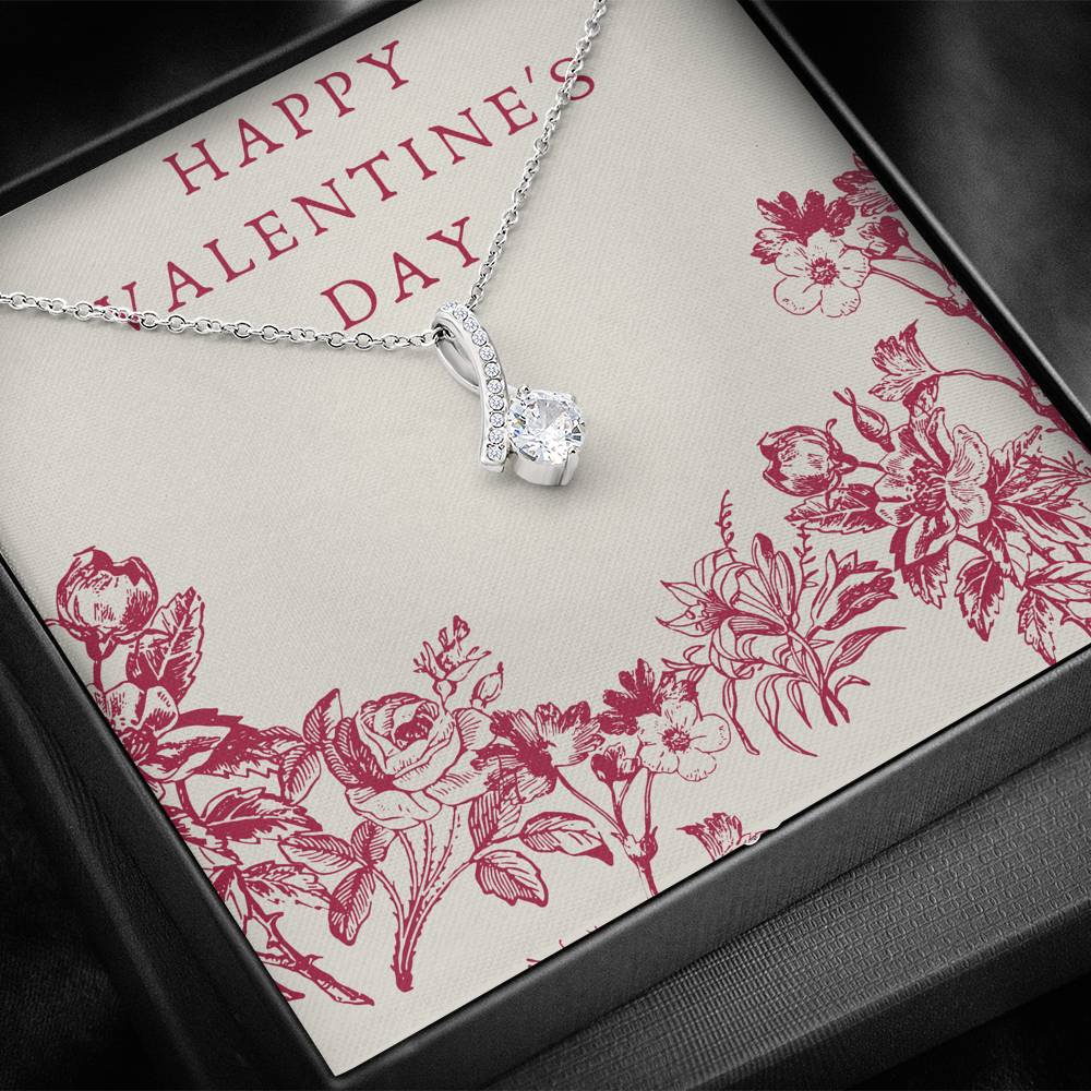 Valentine's Day Gift To My Future Wife Petite Ribbon Pendent Birthday Anniversary Necklace Gift