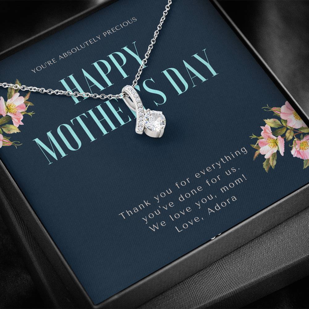Necklace To My Mom Mother In Law Grandma Pendent Gift With The Message Card Thank You Gift On Her Birthday Mother's Day