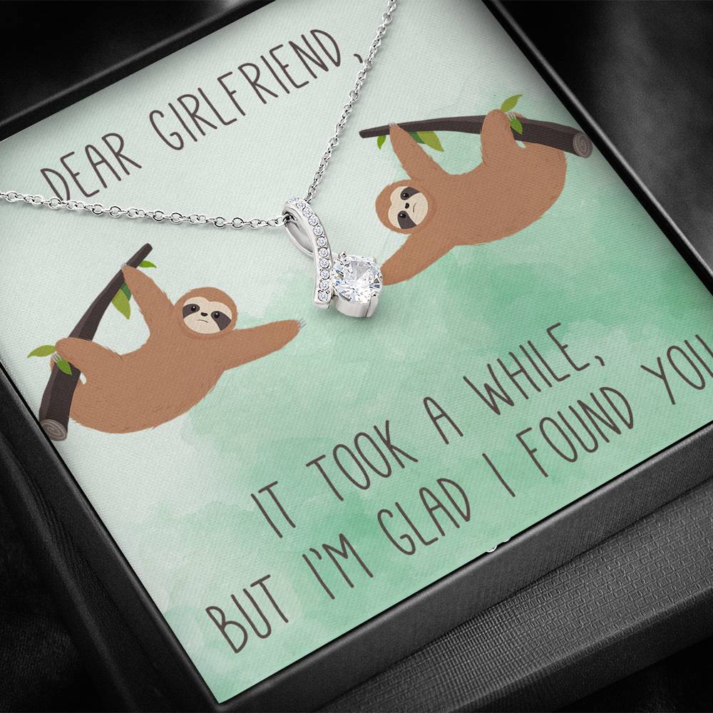 Personalized To my Girlfriend Necklace  for Her Valentines Birthday Anniversary Gift Alluring Beauty Necklace for Women with Message  Card