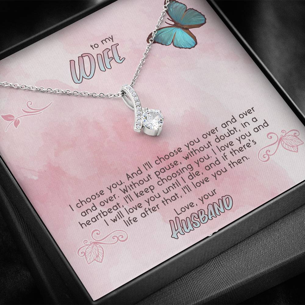 Valentines Necklace Gift For Future Wife Custom Raw Birthstone Charm Pendent