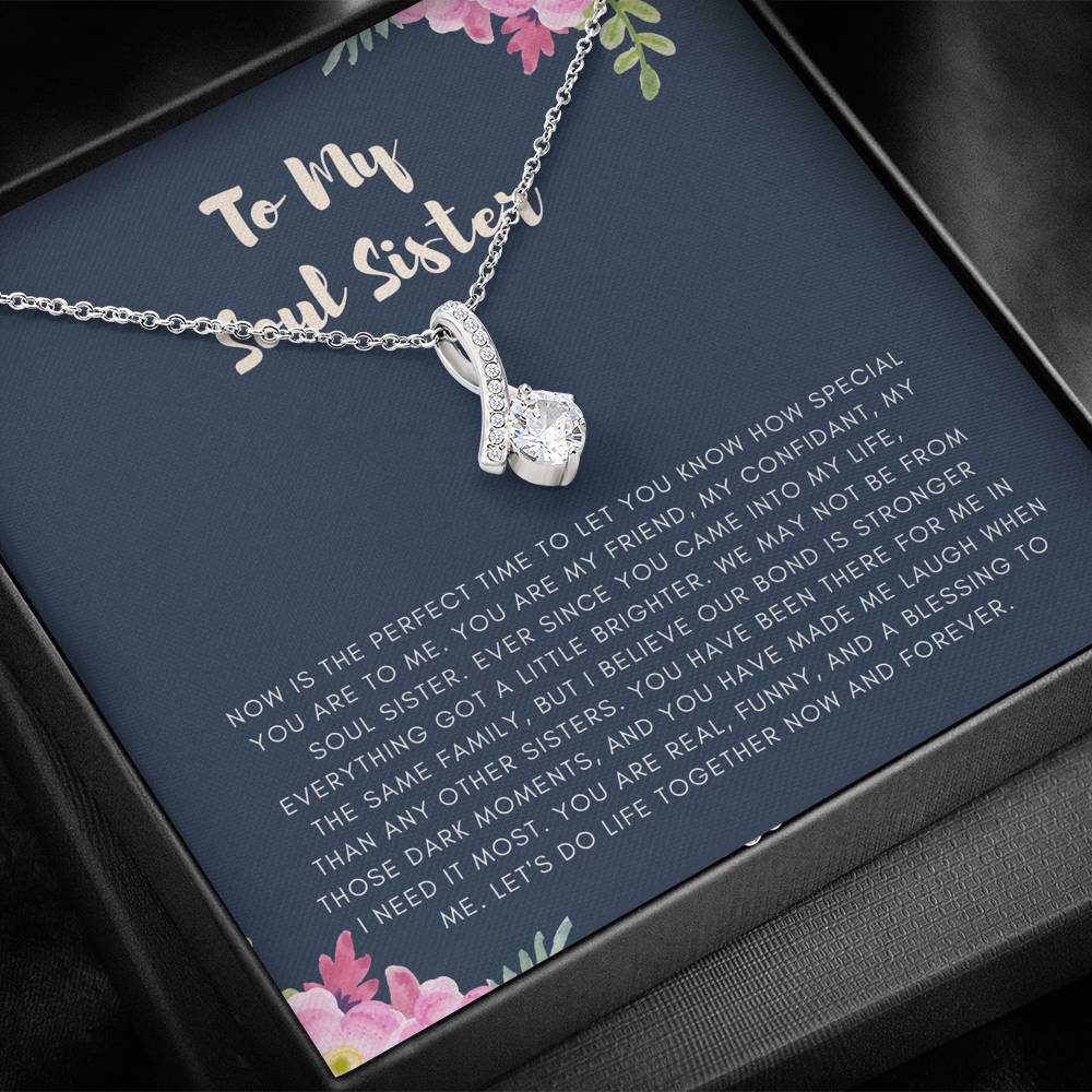 Personalized Necklace To My Soul Sister Best Friend Cousin With The Message Card From Friend Sister Brother On Birthday Graduation