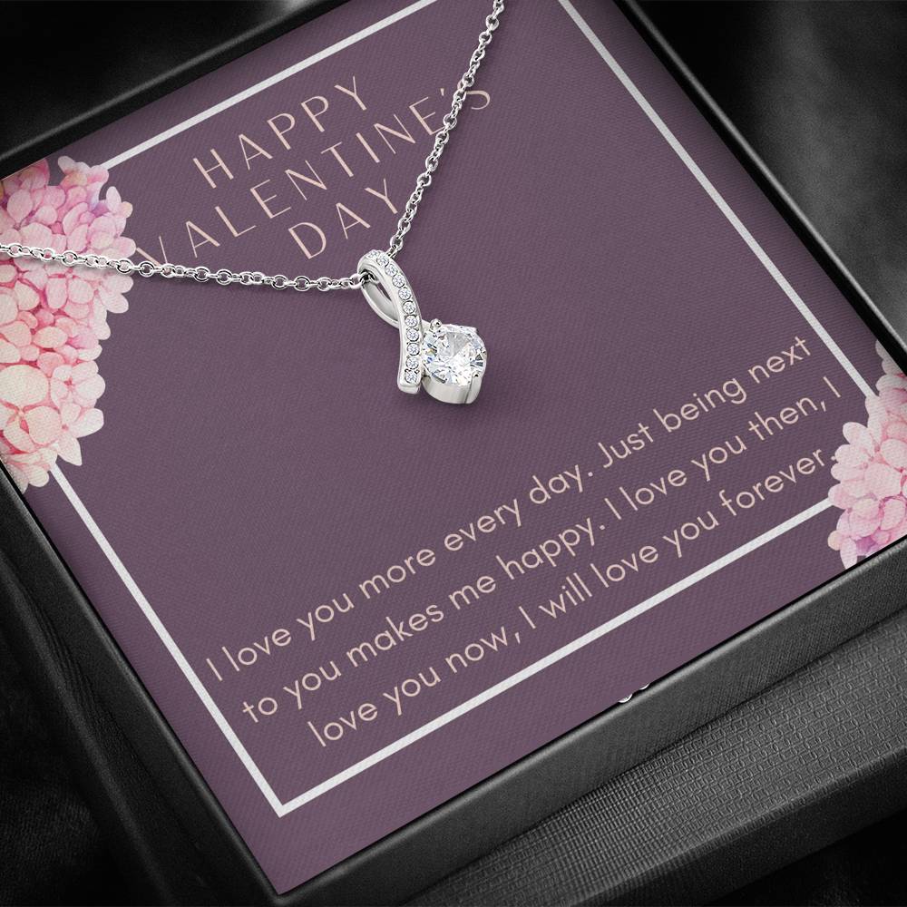 Valentine's Day Necklace Gift For Women On Birthday Anniversary Engagement Pendent Gift Form Husband Boyfriend With The Message Card